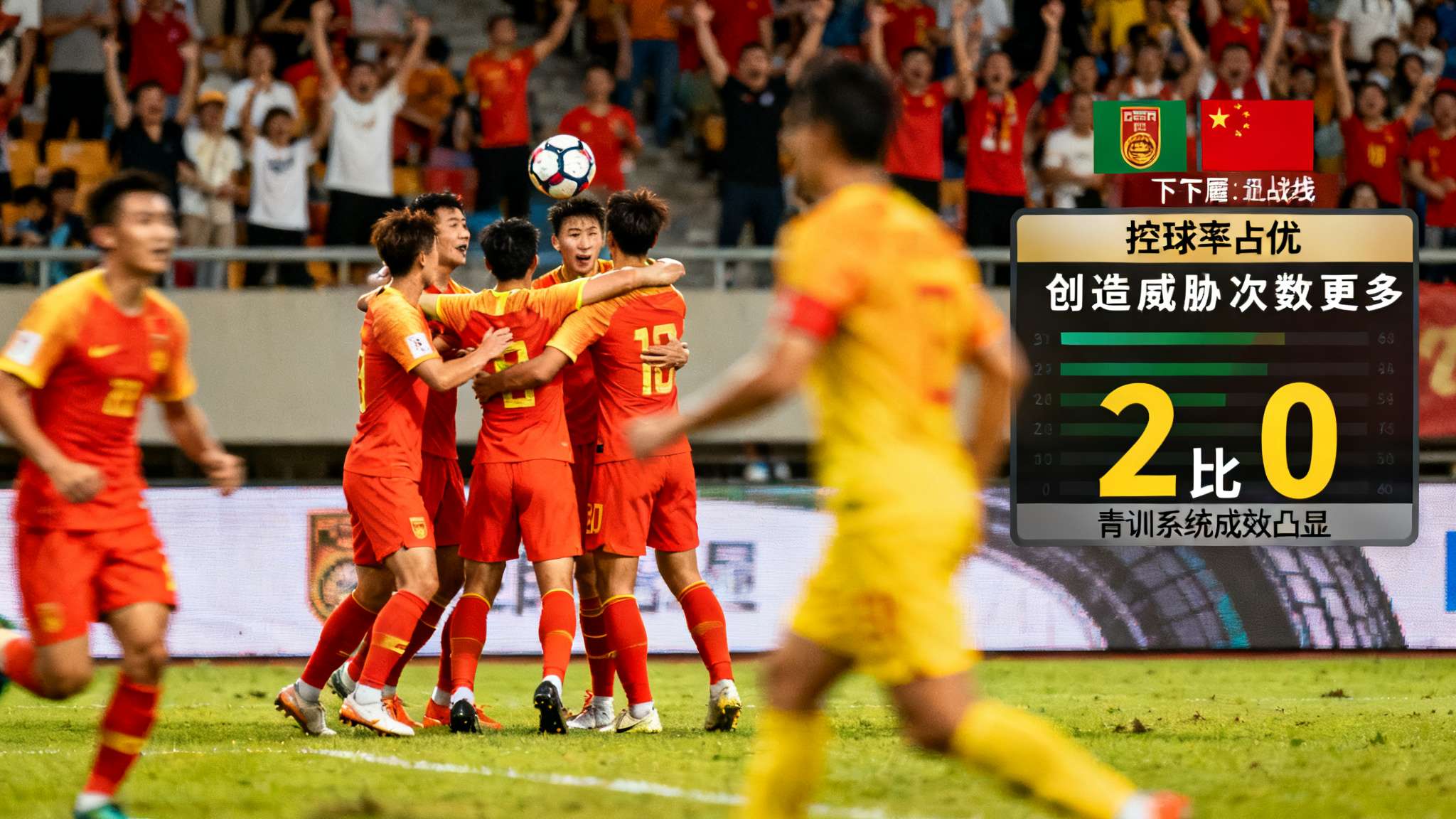 王钰栋传中被挡，张玉宁破门，中国2-0库拉索